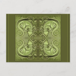 幸運のトカゲのタイル ポストカード