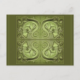 幸運のトカゲのタイル ポストカード