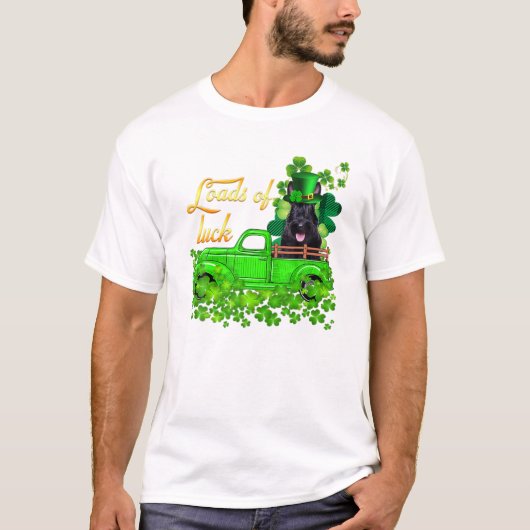 幸運のトラック スコティッシュ テリア Tシャツ (正面)