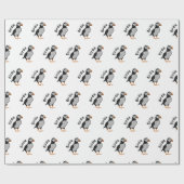 幸運のバーディーを立っている大西洋のパフィン ラッピングペーパー (フラット)