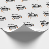 幸運のバーディーを立っている大西洋のパフィン ラッピングペーパー (角)