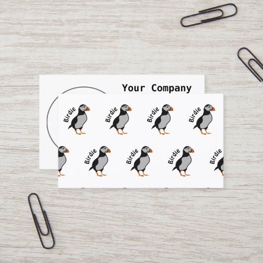 幸運のバーディーを立っている大西洋のパフィン 名刺 (正面/裏面インサイチュ)