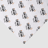 幸運のバーディーを立っている大西洋のパフィン 薄葉紙 (詳細)