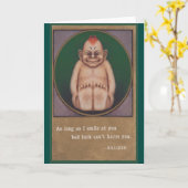 幸運のビリケン カード (黄色い花)