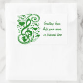 幸運のメモ_ 長方形シール (バッグ)