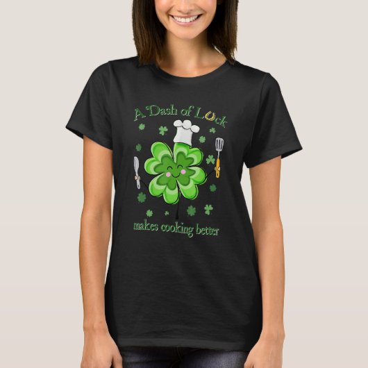 幸運の一筆が料理のSt patricks Tシャツ (正面)