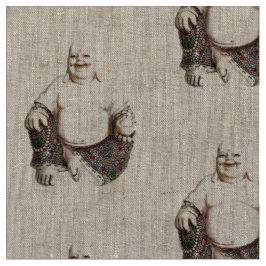 幸運の仏笑うパターン ファブリック