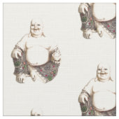 幸運の仏笑うパターン ファブリック (クローズアップ)