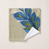 幸運の孔雀の羽の水の色バスのトウ バスタオルセット (ウォッシュタオル)