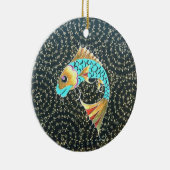 幸運の幸運のコイの魚の記号 セラミックオーナメント (右)