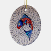 幸運の幸運のコイの魚の記号 セラミックオーナメント (右)