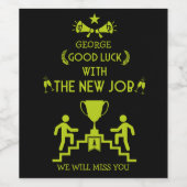 幸運の新しい仕事 ワインラベル (シングルラベル)