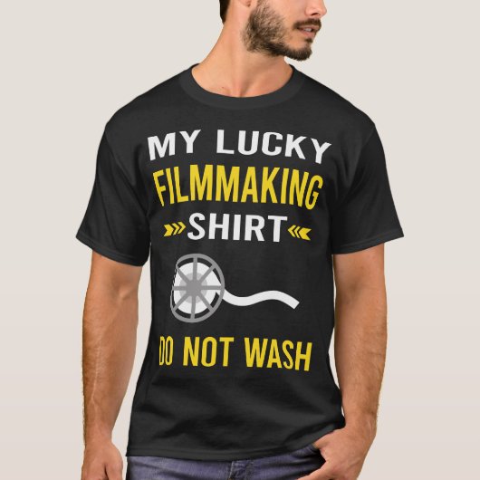 幸運の映画制作Tシャツ 映像作家 映画製作者 Tシャツ (正面)