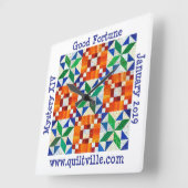 幸運の時計 スクエア壁時計 (傾斜)