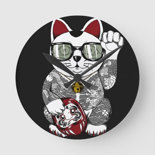 幸運の時間 ラウンド壁時計 (正面)