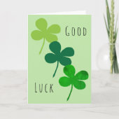 幸運の緑のシャムロック カード (正面)