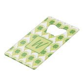 幸運の聖パトリックのクローバー クレジットカード栓抜き (正面アングル)