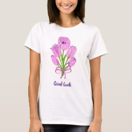 幸運の花束チューリップ かわいいTシャツ Tシャツ