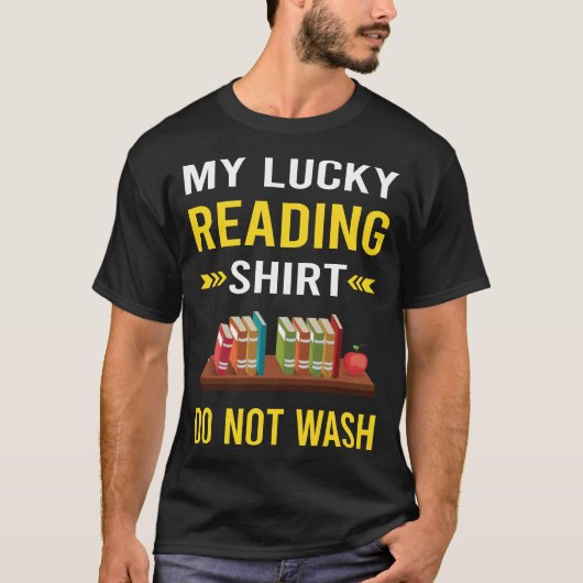 幸運の読書シャツ 本 書籍 Tシャツ (正面)