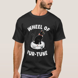 幸運の車輪のロボット掃除機 ふざけた猫 7 Tシャツ