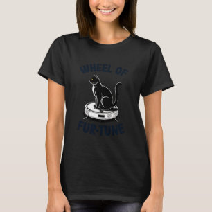 幸運の車輪のロボット掃除機 ふざけた猫 8 Tシャツ
