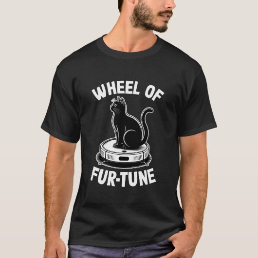 幸運の車輪 ロボット掃除機 ねこ 6 Tシャツ (正面)