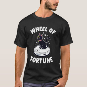 幸運の車輪 猫 ジョーク ロボット掃除機 猫 Tシャツ