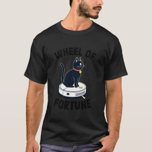 幸運の車輪 猫 ジョーク ロボット掃除機 猫 Tシャツ