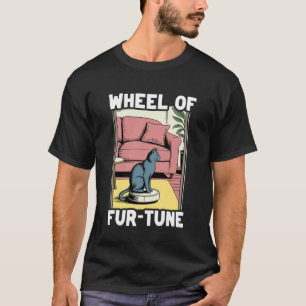 幸運の車輪 Fur-Tune ロボット掃除機 楽しい猫 5 Tシャツ