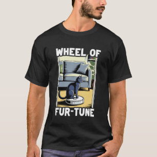 幸運の車輪 Fur-Tune ロボット掃除機 楽しい猫 6 Tシャツ