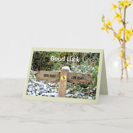 幸運の道標 カード (黄色い花)