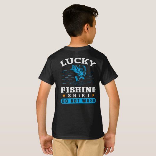 幸運の釣りシャツ お洗濯禁止 Tシャツ (裏面フル)