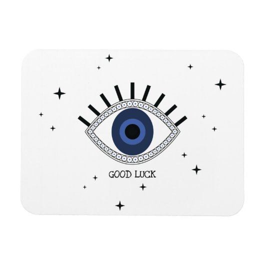 幸運の青い目のタリスマンのギリシャの伝統 マグネット (横)
