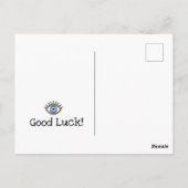 幸運の青い目のタリスマン、悪い目の保護 ポストカード (裏面)