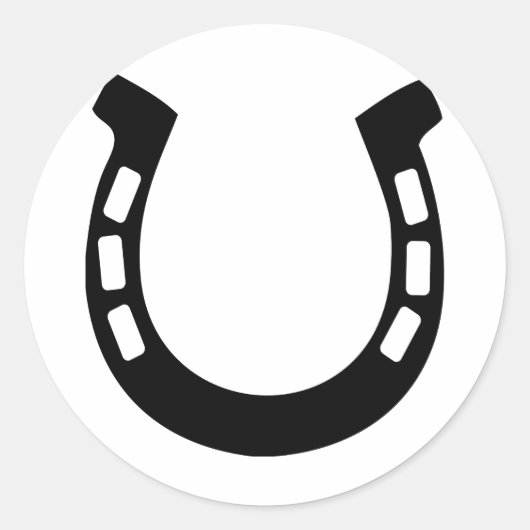 幸運の馬蹄形 ラウンドシール (正面)