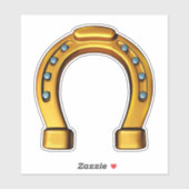 幸運の黄金の馬蹄形のビニール シール (シート)