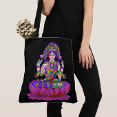 幸運のLakshmi Diwaliのフェスティバルの女神 トートバッグ (クローズアップ)