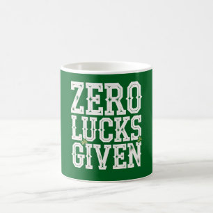 幸運はゼロ Funny St Patrick's Day アイリッシュ コーヒーマグカップ