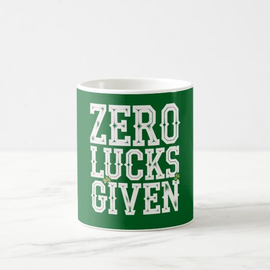 幸運はゼロ Funny St Patrick's Day アイリッシュ コーヒーマグカップ (中央)