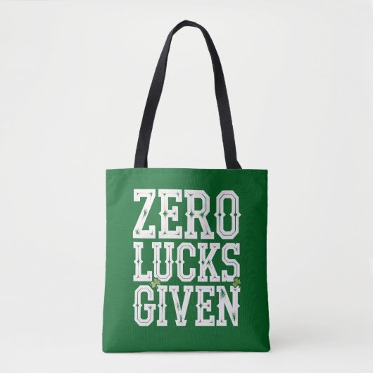 幸運はゼロ Funny St Patrick's Day アイルランド人 トートバッグ (正面)