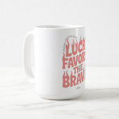 幸運は勇者を好む ロングスリーブTシャツ コーヒーマグカップ (正面左)