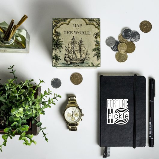 幸運は白いやる気を起こさせるステッカー シール