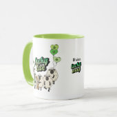 幸運を呼ぶアイルランドの羊のマグカップ Funny Irish Sheep Lucky Mug マグカップ (正面左)