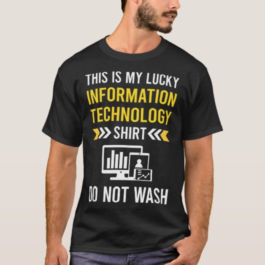 幸運を呼ぶ情報技術のシャツ Tシャツ (正面)