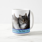幸運を呼ぶ猫のベストダッド コーヒーマグカップ (正面右)
