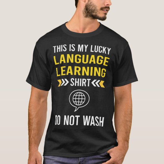 幸運を呼ぶ言語学習のシャツ Tシャツ (正面)