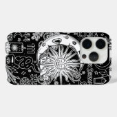 幸運を引き寄せる数秘術 ブラック&ホワイト Case-Mate iPhoneケース (裏面 (横))