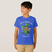 幸運を感じる聖パトリックの日 かわいい妖精 Tシャツ (正面フル)