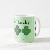 幸運を感じる… コーヒーマグカップ (正面右)