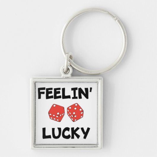 「幸運を感じる」サイコロ キーホルダー (正面)